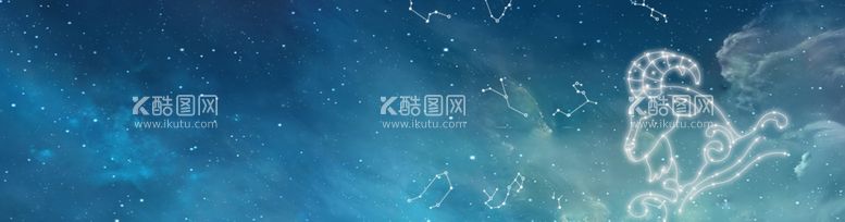 编号：98145612230018038354【酷图网】源文件下载-白羊座星空蓝色电商海报背景