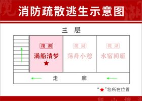 鸿达鹤立三楼位置消防疏散图