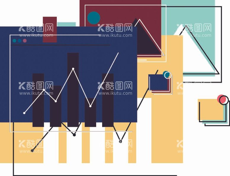 编号：84672211271018436975【酷图网】源文件下载-折线图统计元素矢量