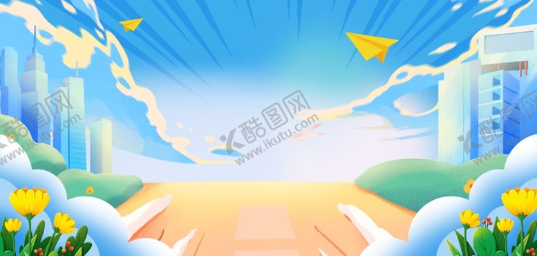 编号：16902404032212517774【酷图网】源文件下载-梦幻城市中的春日风景