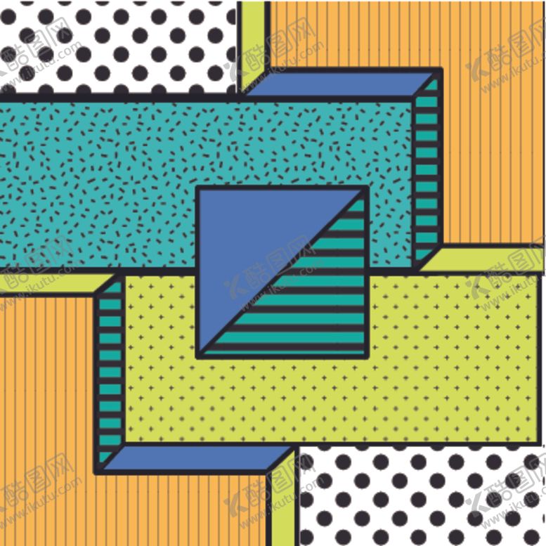 编号：57067209292058048938【酷图网】源文件下载-复古创意拼接图案