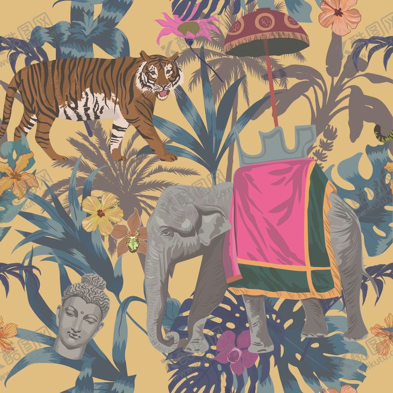 编号：90794809280024138870【酷图网】源文件下载-丝巾图案