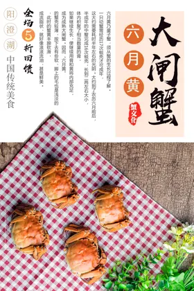 大闸蟹单页上市挂画