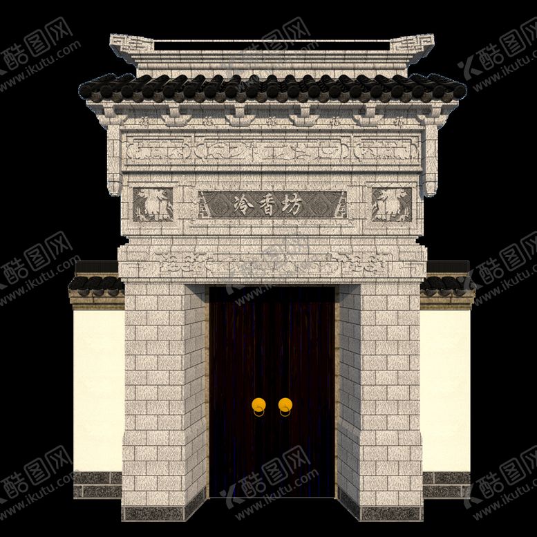 编号：67809910160000295385【酷图网】源文件下载-新中式门楼