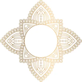 金色复古花纹透明底免抠图典png杂