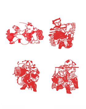 矢量剪纸娃娃矢量娃娃矢量