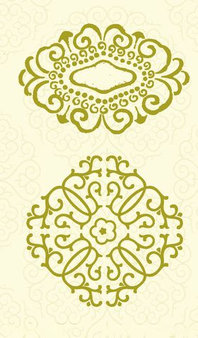 中式花纹矢量图