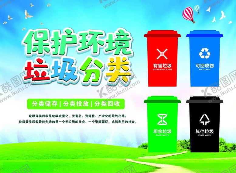 编号：68827302031834371570【酷图网】源文件下载-保护环境垃圾分类