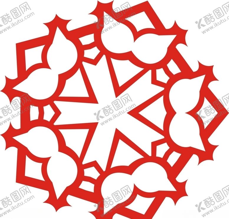 编号：76879805041518198981【酷图网】源文件下载-六角剪花窗花纸图案背景元素