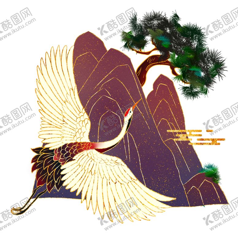 编号：76108209160003396284【酷图网】源文件下载-仙鹤