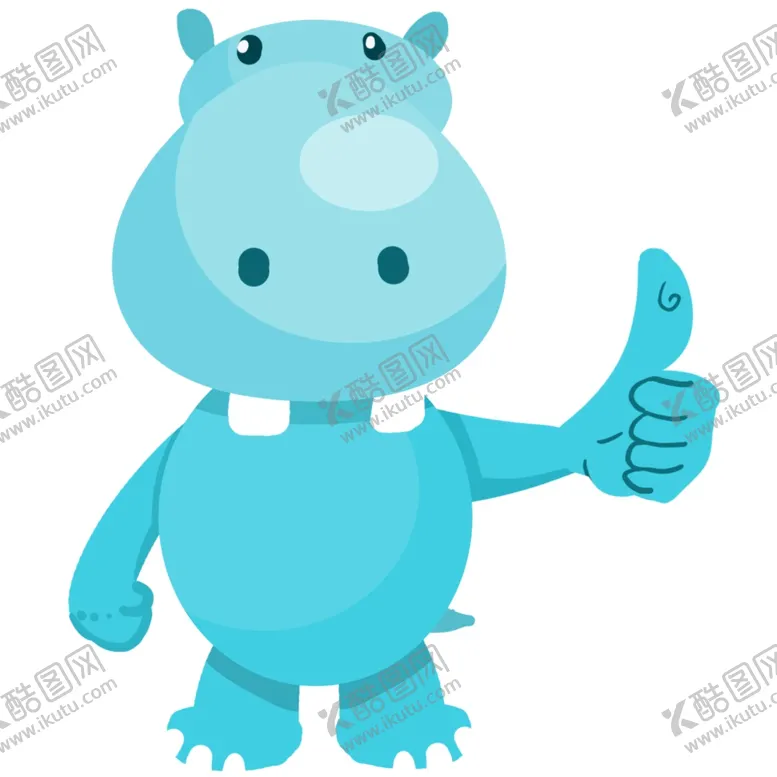 编号：23533004211425312761【酷图网】源文件下载-点赞的河马插画