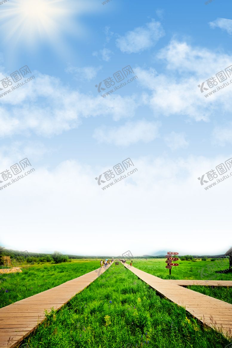 编号：73614809162201426549【酷图网】源文件下载-蓝天白云草地