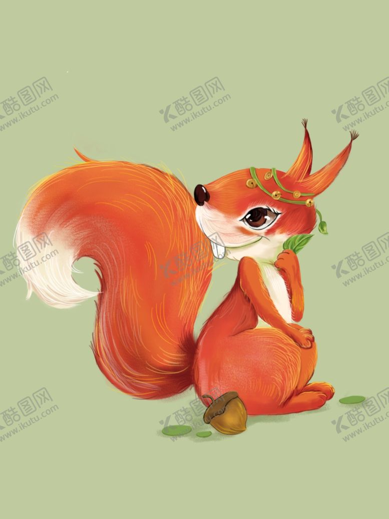 编号：78608805152341156578【酷图网】源文件下载-松鼠插画