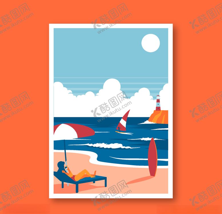 编号：14275806280109581832【酷图网】源文件下载-唯美简约旅游抽象海报背景