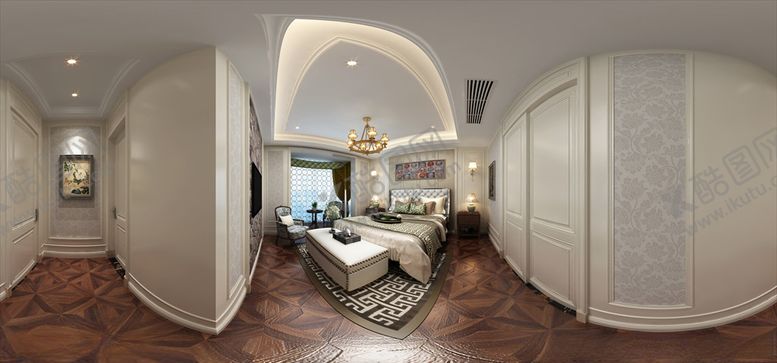 编号：30385609201647273872【酷图网】源文件下载-美式卧室
