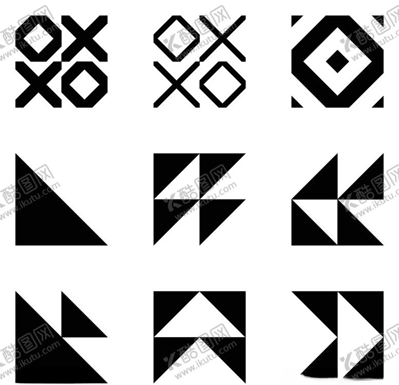 编号：49711610091117286029【酷图网】源文件下载-黑白创意图形