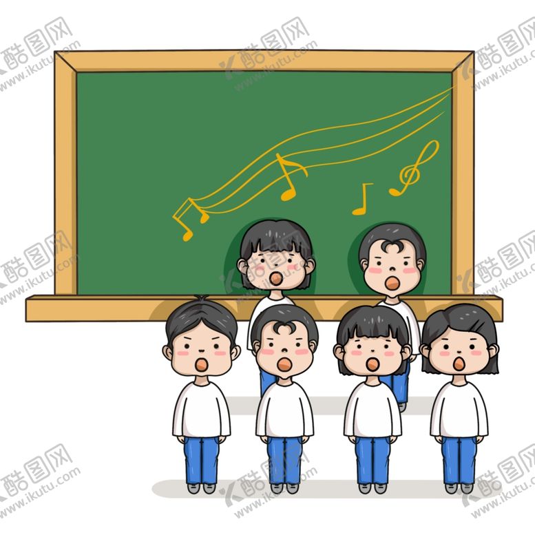 编号：45047304210350226687【酷图网】源文件下载-合唱的小学生