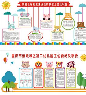 幼儿园工会文化文化墙