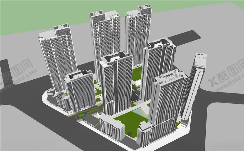 编号：16232305051323575540【酷图网】源文件下载-融创住宅精细模型