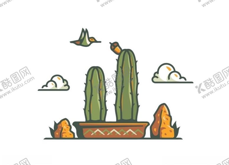 编号：24504809250141157919【酷图网】源文件下载-卡通仙人掌