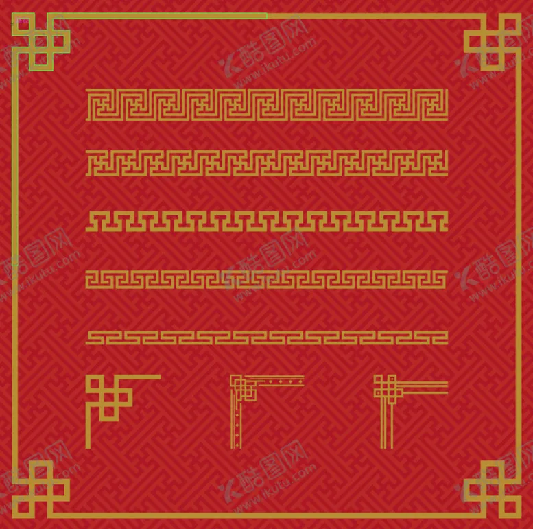 编号：90156809161314188246【酷图网】源文件下载-长款宫廷边框古风边角