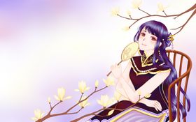 女性人物国风古风插画背景素材