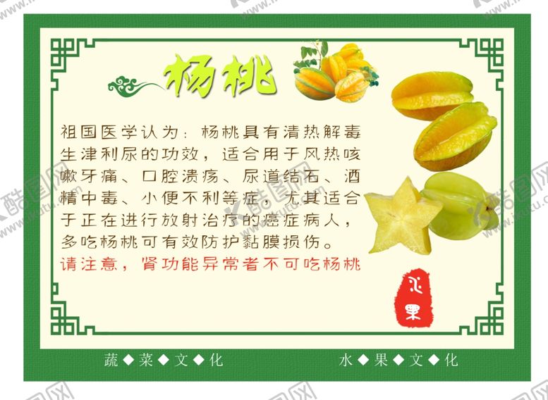 编号：86254803312006066925【酷图网】源文件下载-水果养生之杨桃