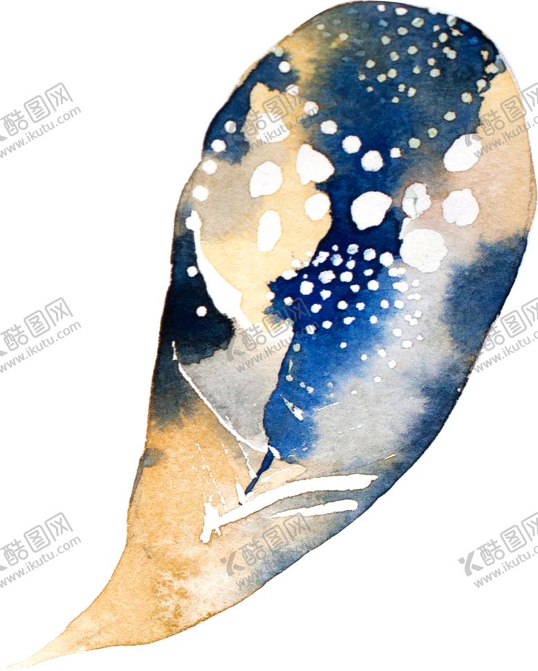 编号：94263610021515031371【酷图网】源文件下载-手绘水彩羽毛