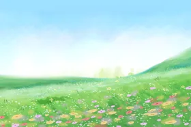 手绘草坪