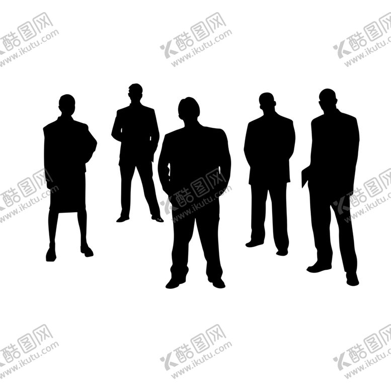 编号：38544106180423133649【酷图网】源文件下载-商务人物剪影