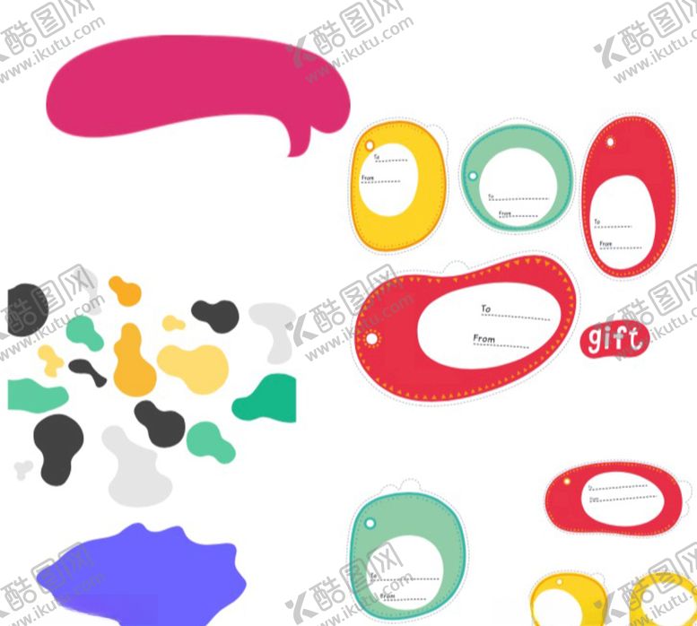 编号：63258910312205176691【酷图网】源文件下载-不规则矢量气泡形状对话框流动