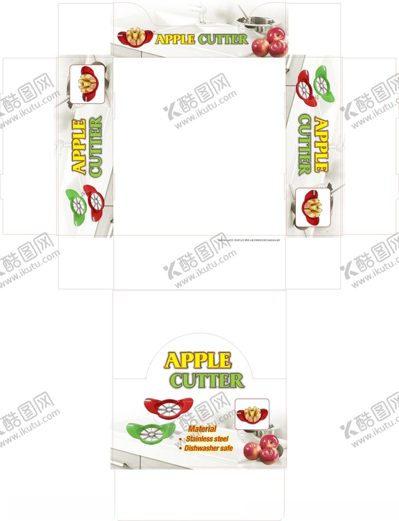 编号：76577703241650025433【酷图网】源文件下载-水果切割器包装展开图