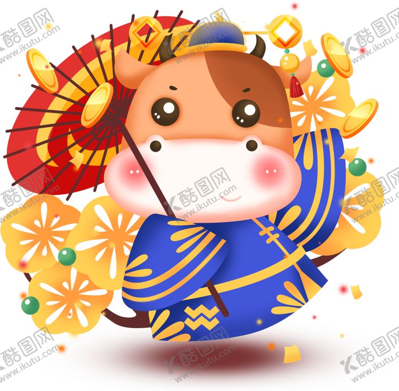 编号：15383104181123424786【酷图网】源文件下载-卡通牛年