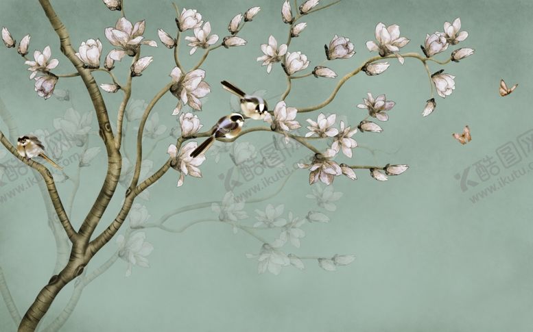 编号：73531610051545594102【酷图网】源文件下载-新中式花鸟