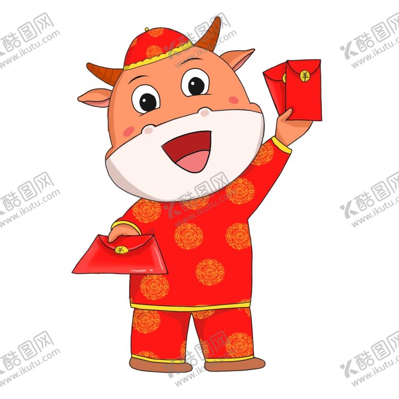 编号：18142809101636162095【酷图网】源文件下载-春节动漫牛形象