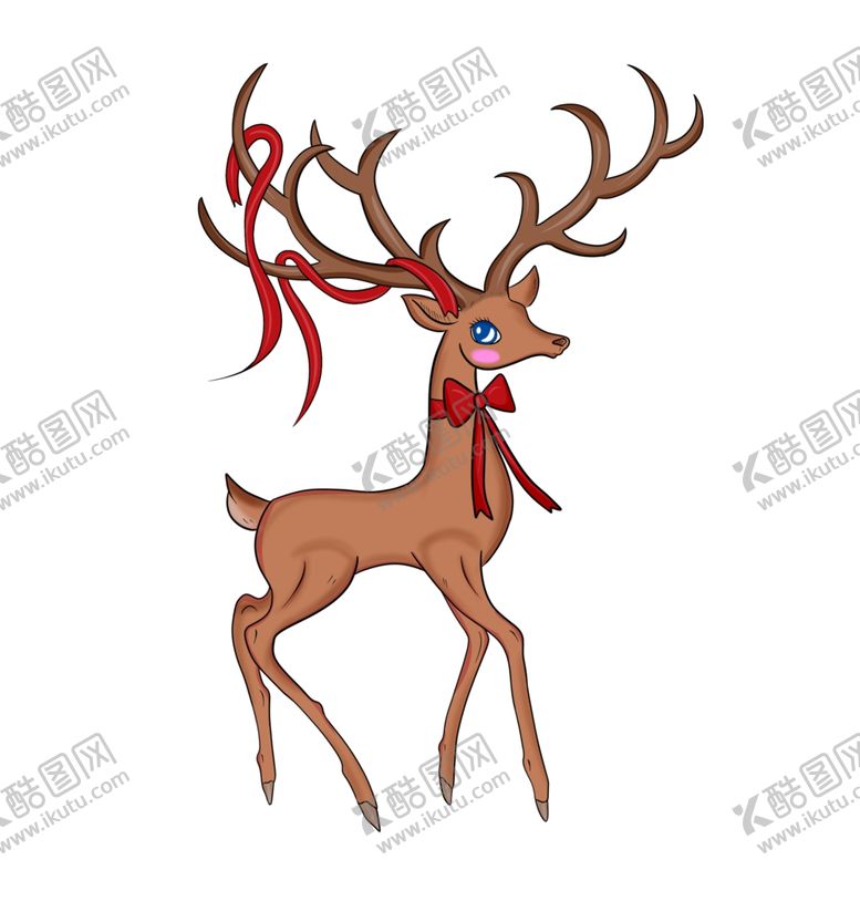 编号：73492109270517261154【酷图网】源文件下载-卡通小鹿梅花鹿