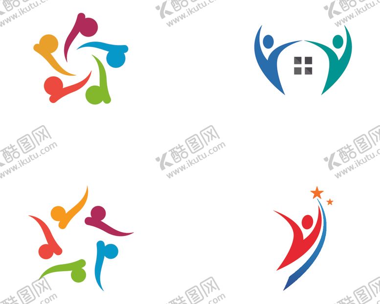 图标线条icon高铁网络社交