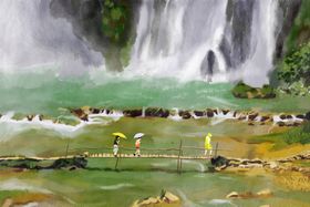 清明节插画拜祖踏青海报设计