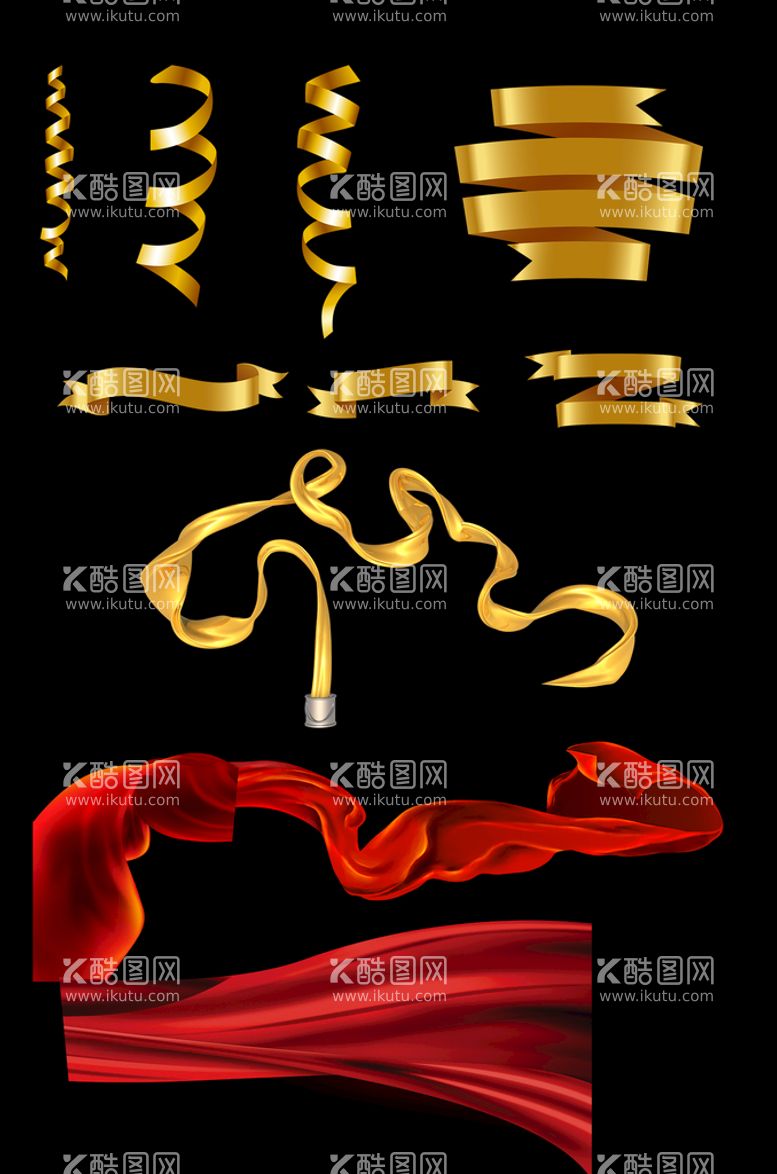 编号：02764909160446454690【酷图网】源文件下载-丝带绶带喜庆