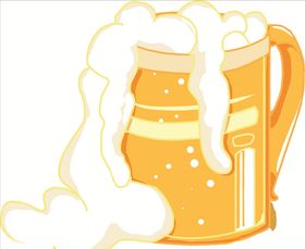 卡通啤酒矢量图
