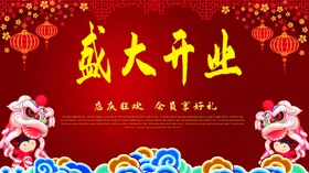 盛大开业活动展架dm单页