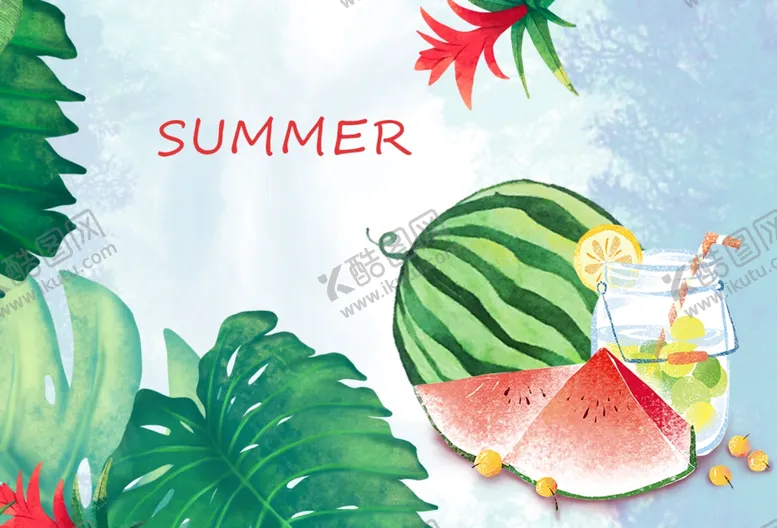 编号：67276109220508048181【酷图网】源文件下载-夏天西瓜