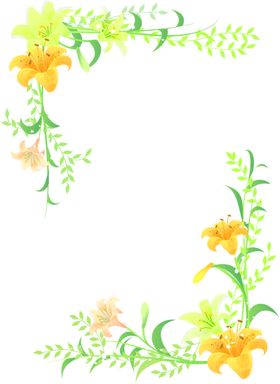花素材矢车菊底纹边框朵