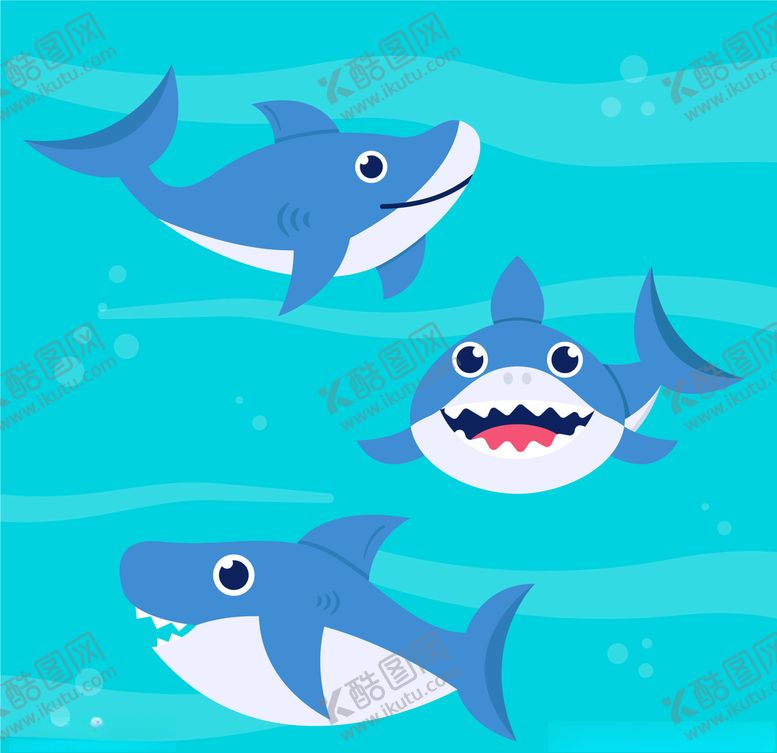 编号：71766409132112471592【酷图网】源文件下载-手绘矢量鲨鱼