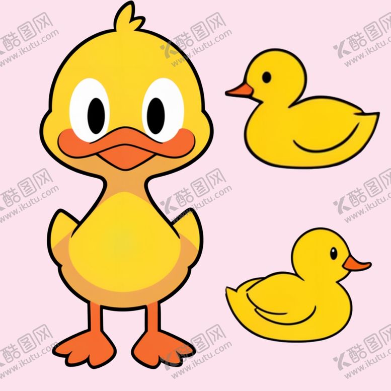 编号：70247001200128318858【酷图网】源文件下载-手绘卡通大黄鸭