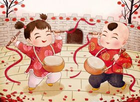 中秋节日卡通插画背景素材