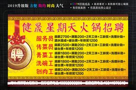 火锅店招聘海报