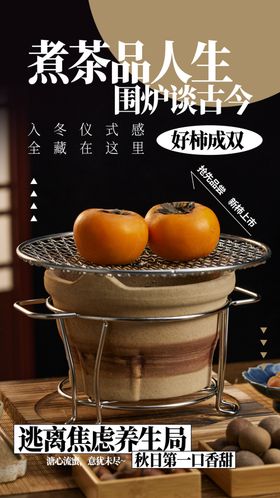 围炉煮茶好柿成双海报