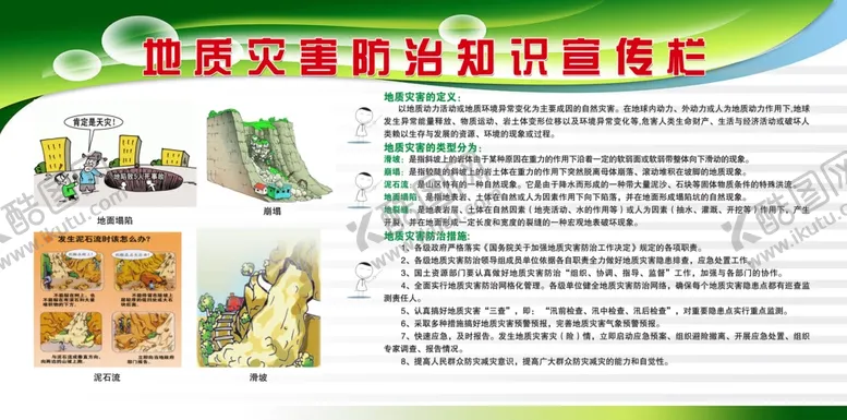 编号：66156204201416597296【酷图网】源文件下载-地质灾害防治宣传栏