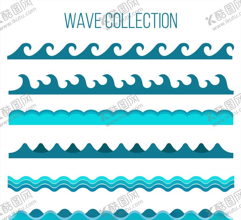 编号：86847210120413165271【酷图网】源文件下载-蓝色海浪设计矢量素材